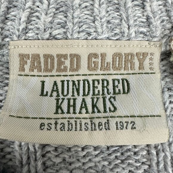 Faded Glory Men's Laundered Khakis Knit Sweater Size XL Gray - Picture 6 of 8